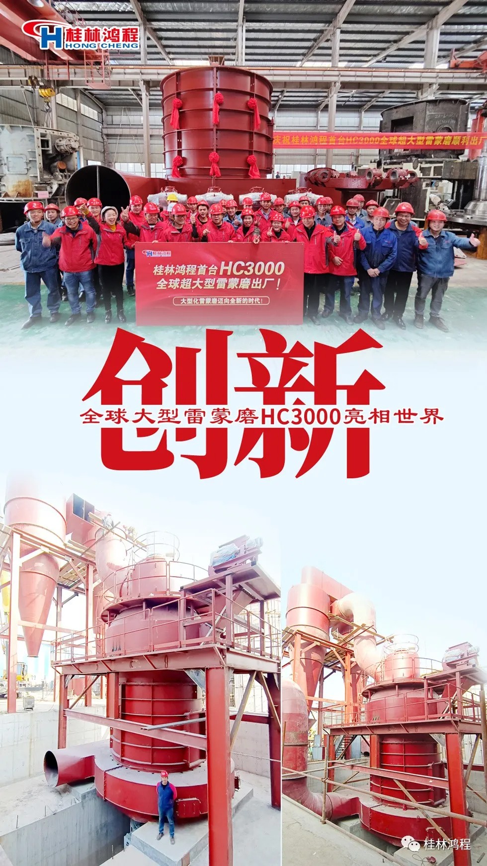 盤點(diǎn)2021年桂林鴻程硬核瞬間幾件大事有聚光燈!HC3000擺式磨粉機(jī)投入市場(chǎng)